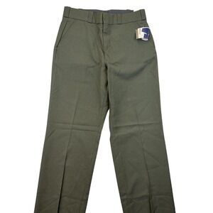 Elbeco Mens DutyMaxx Green Uniform Dress Pants USA Nano Fluid 34x36 8140C